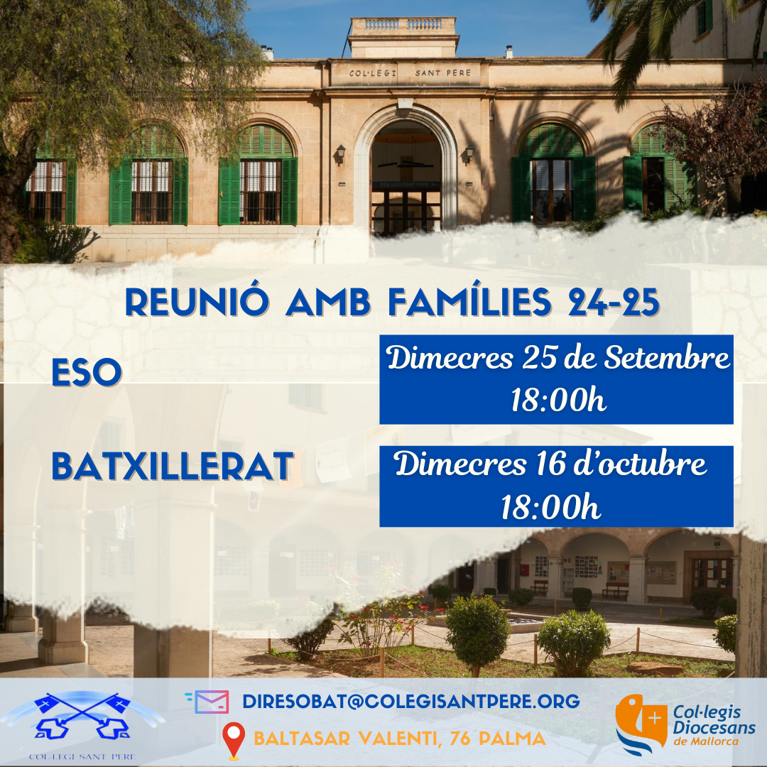 Reunió amb famílies inici curs 24-25 ESO i Batxillerat